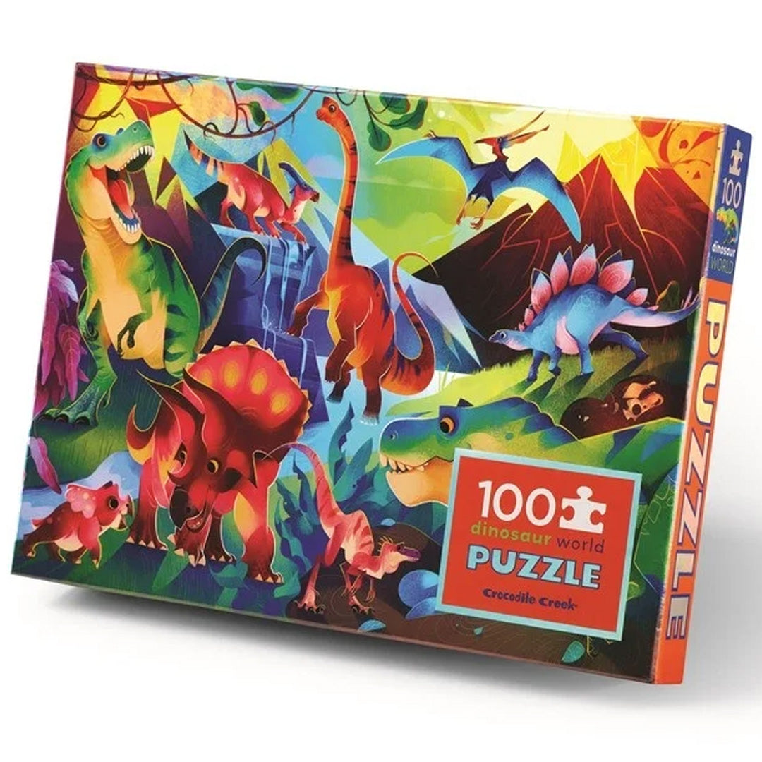 crocodile creek holografische puzzel dinosaurussen - 100st | CC79103 | 0