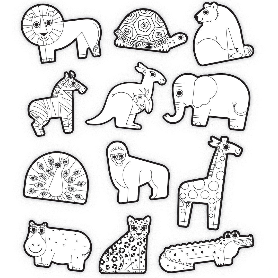 crocodile creek kleurstickers dieren | CC75451 | 1