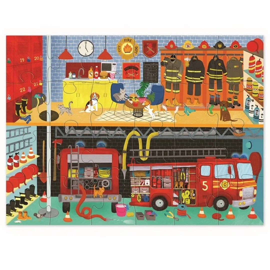 crocodile creek puzzel brandweerkazerne - 24st | CC41601 | 1