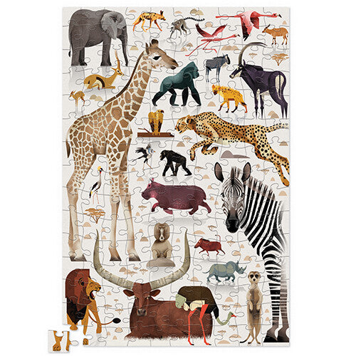 crocodile creek puzzel in blik afrikaanse dieren - 150st | CC43102 | 1