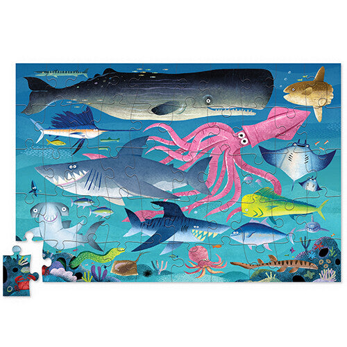 crocodile creek puzzel in blik haaienrif - 50st | CC43001 | 1
