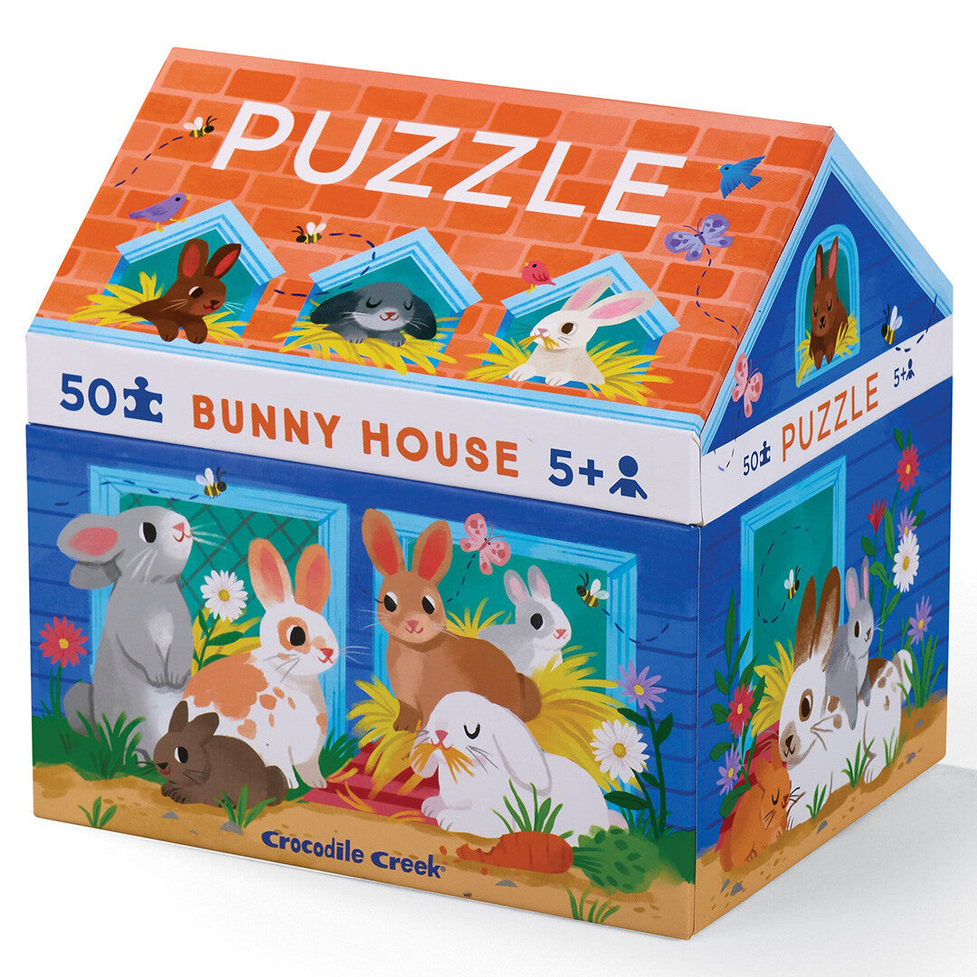 crocodile creek puzzel konijnenhok - 50st | CC40955 | 0