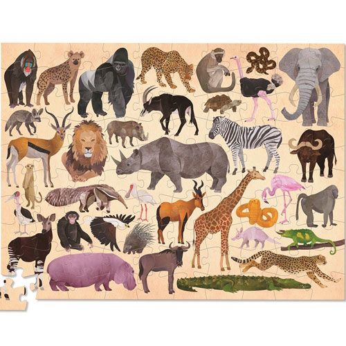 crocodile creek puzzel - wilde dieren - 100st | CC40542 | 1
