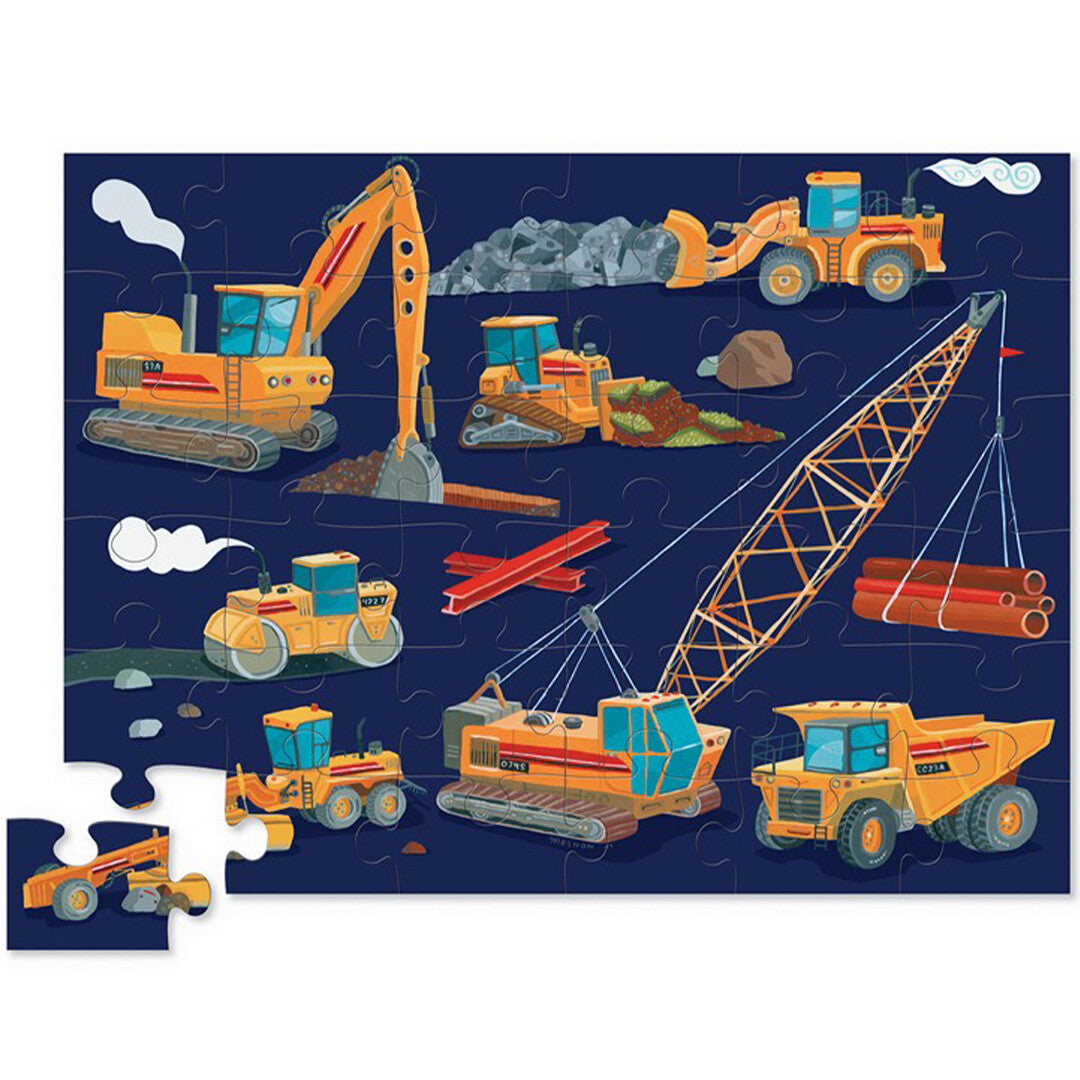 crocodile creek vloerpuzzel bouwplaats - 36st | CC40790 | 1