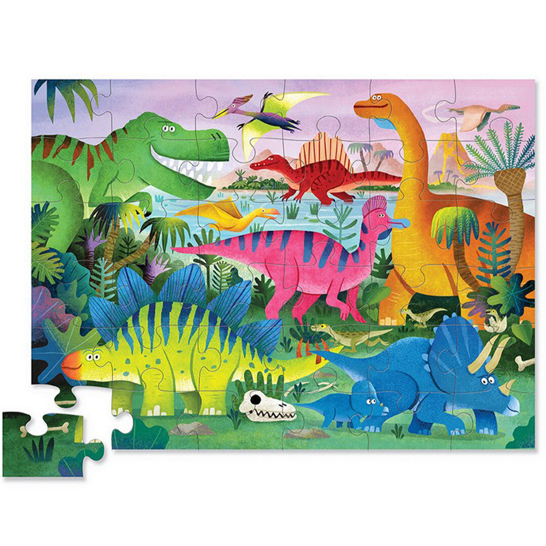 crocodile creek vloerpuzzel dino land - 36st | CC40784 | 1