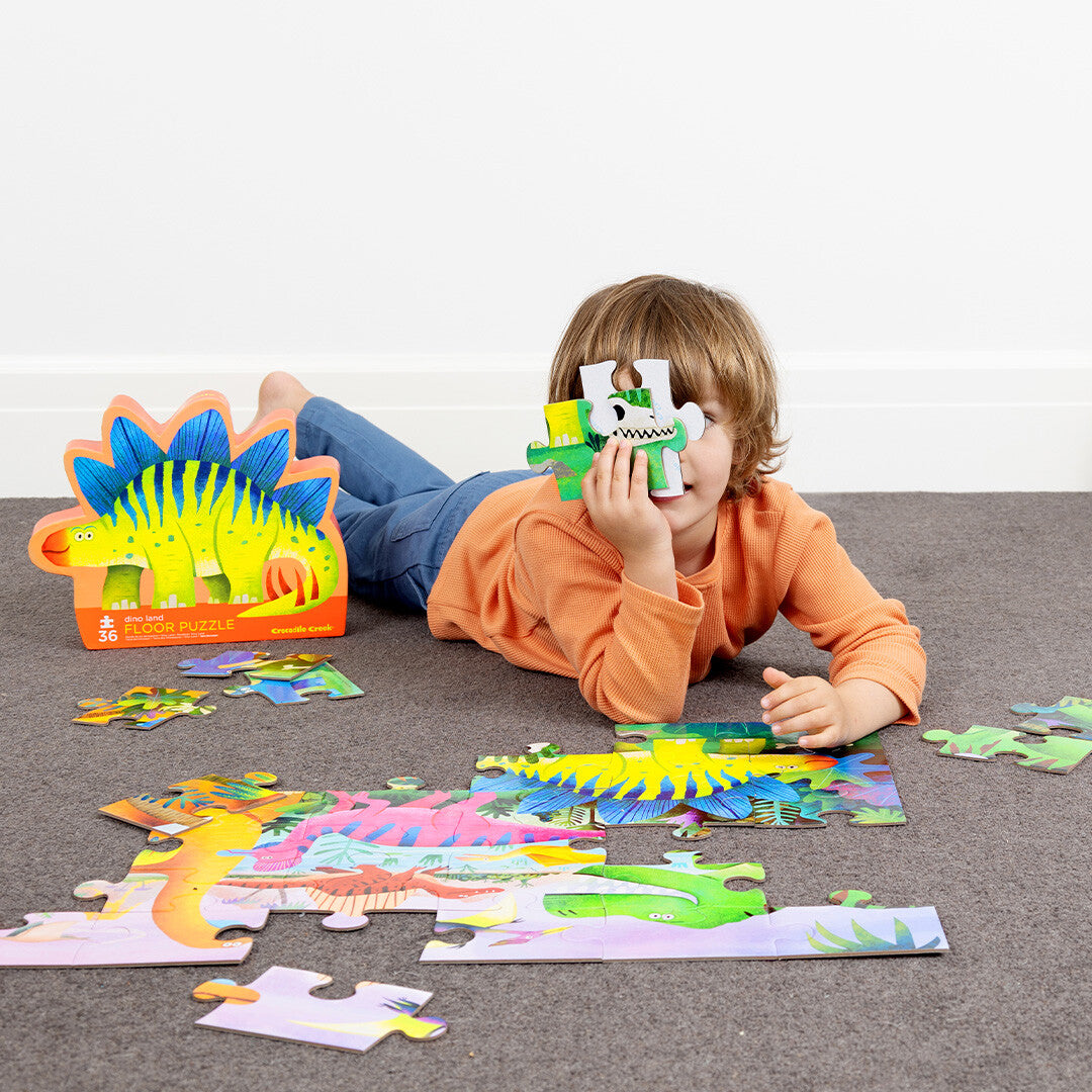 crocodile creek vloerpuzzel dino land - 36st | CC40784 | 3