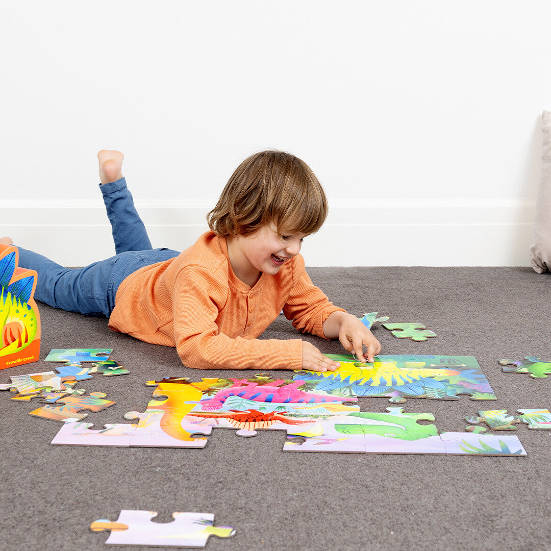 crocodile creek vloerpuzzel dino land - 36st | CC40784 | 4