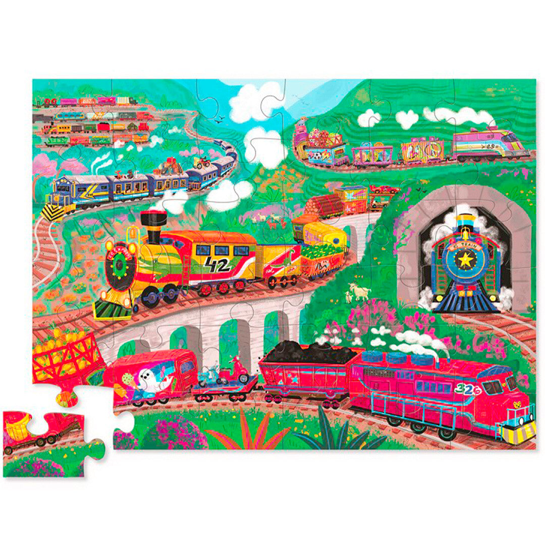 crocodile creek vloerpuzzel treinen - 36st | CC40792 | 1