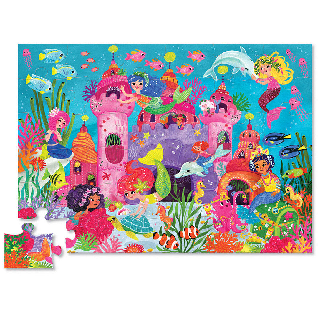 crocodile creek vloerpuzzel zeemeerminnen paleis - 36st | CC40706 | 1