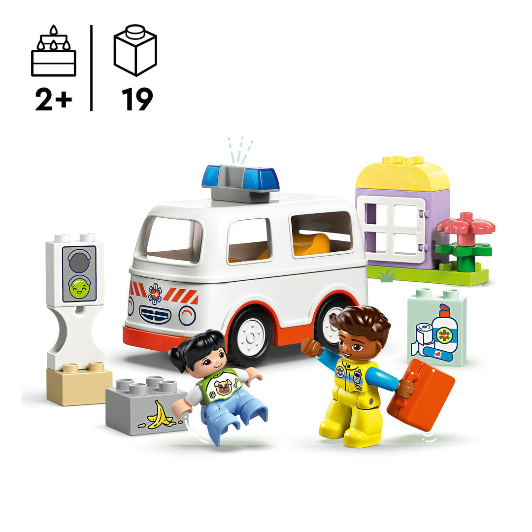 LEGO DUPLO ambulance met chauffeur voor fantasiespel