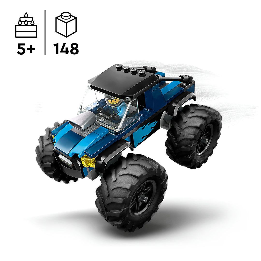 LEGO city blauwe monstertruck terreinwagen