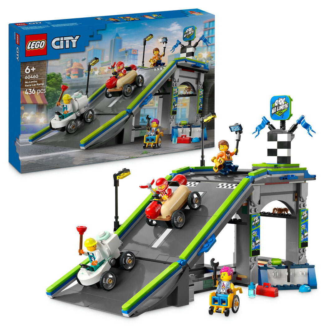 LEGO city snelle schans voor raceauto's zeepkistenset