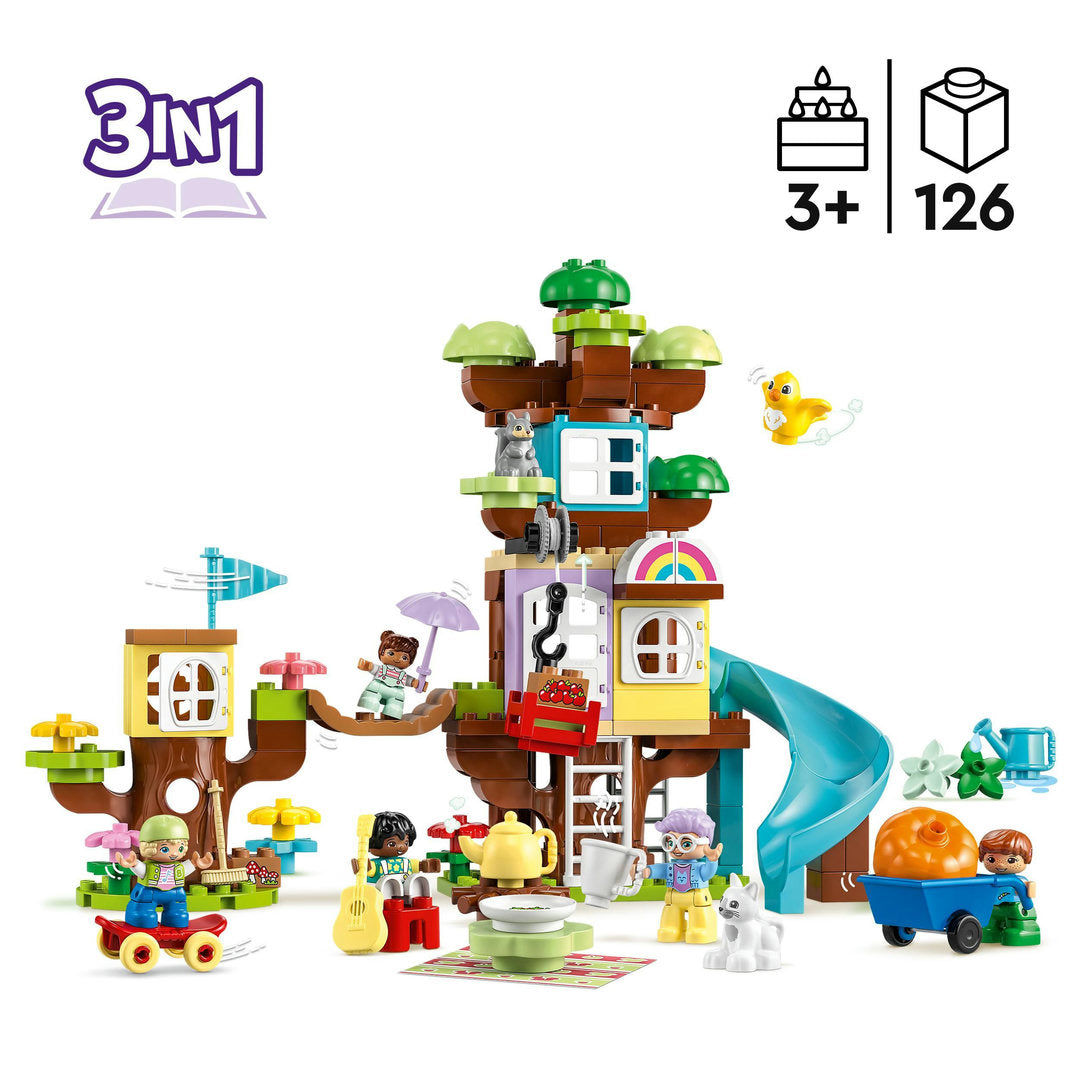 LEGO DUPLO 3-in-1 boomhut (126 onderdelen)