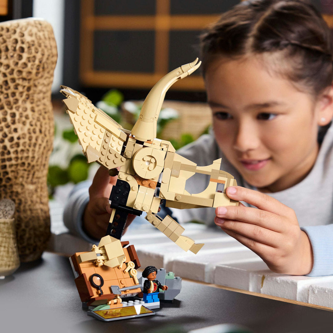 LEGO jurassic world dinosaurusfossielen triceratops schedel