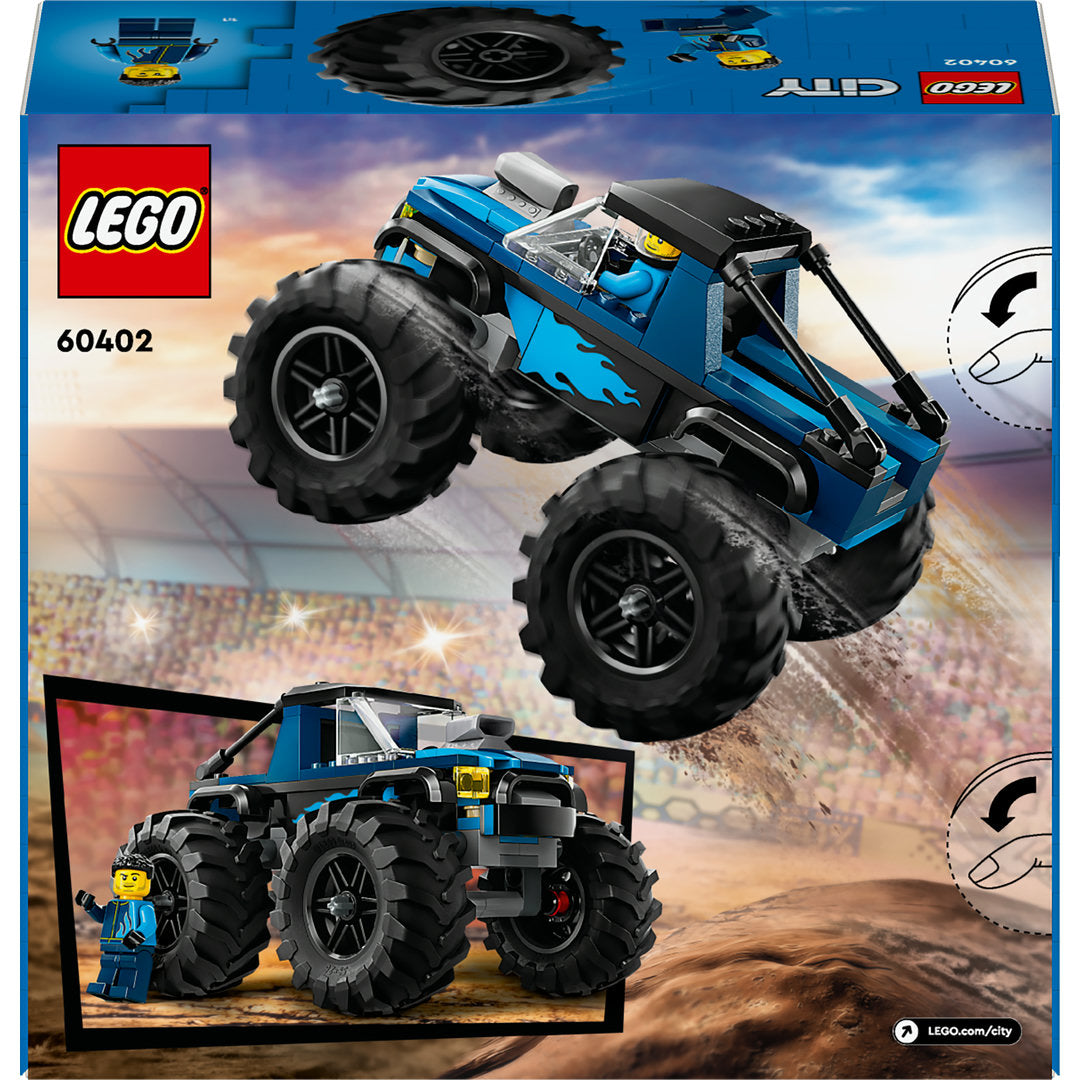 LEGO city blauwe monstertruck terreinwagen