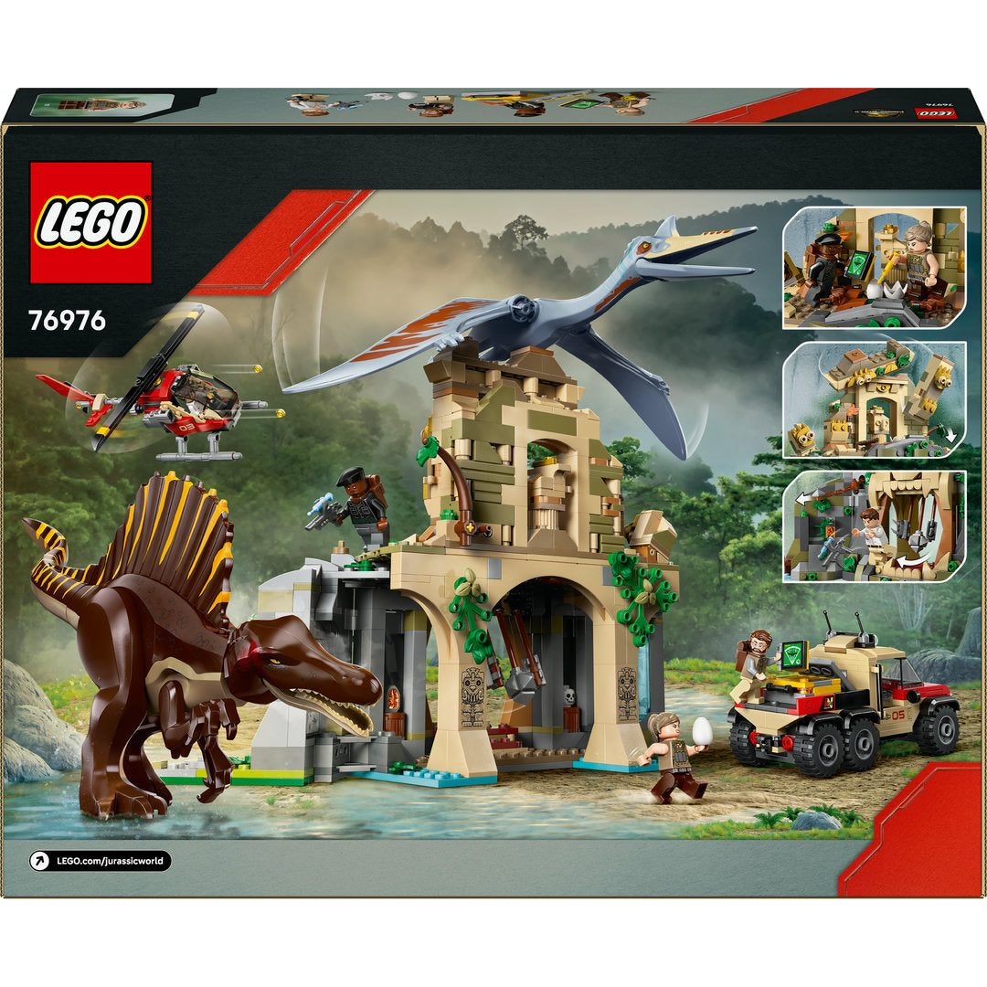 LEGO jurassic world spinosaurus en quetzalcoatlus luchtmissie