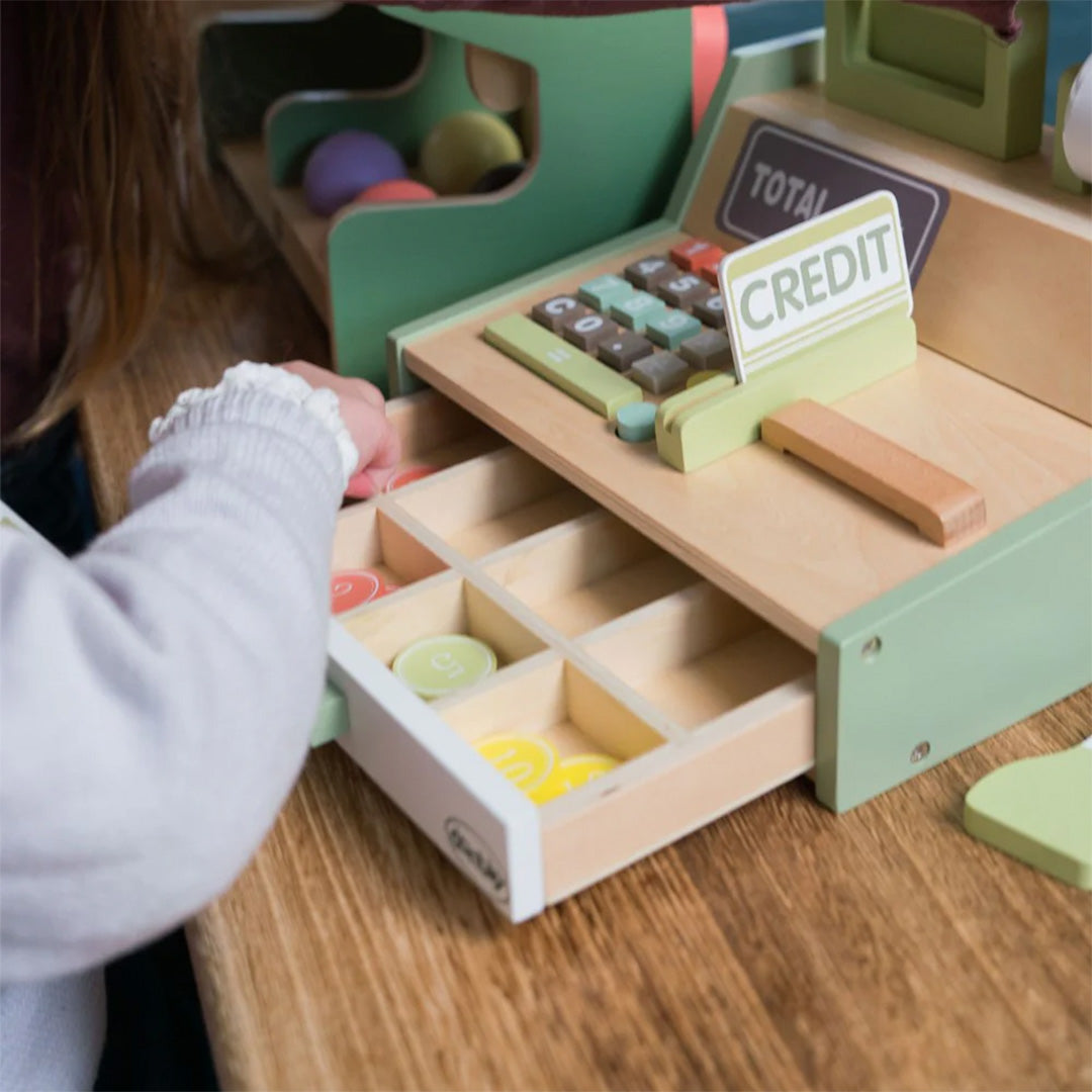 dantoy playful wood kassa - 17-delig | DY4770 | 1