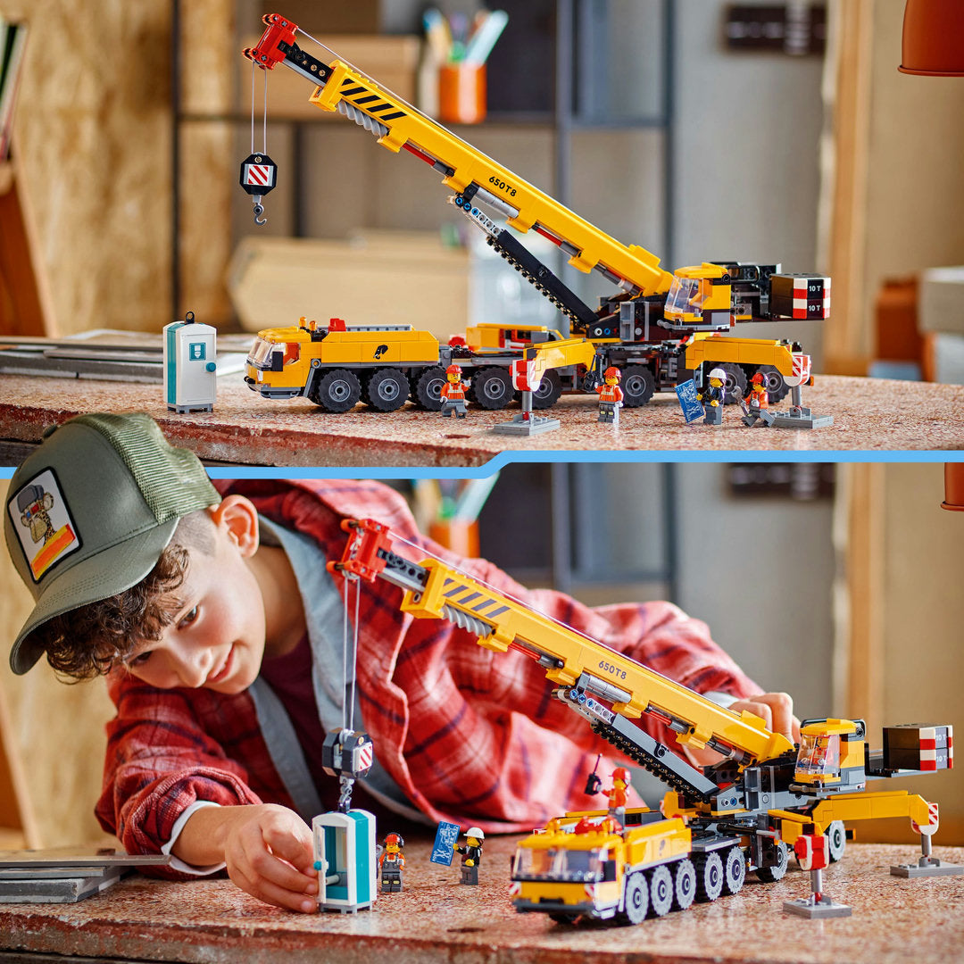 LEGO city gele mobiele bouwkraan set