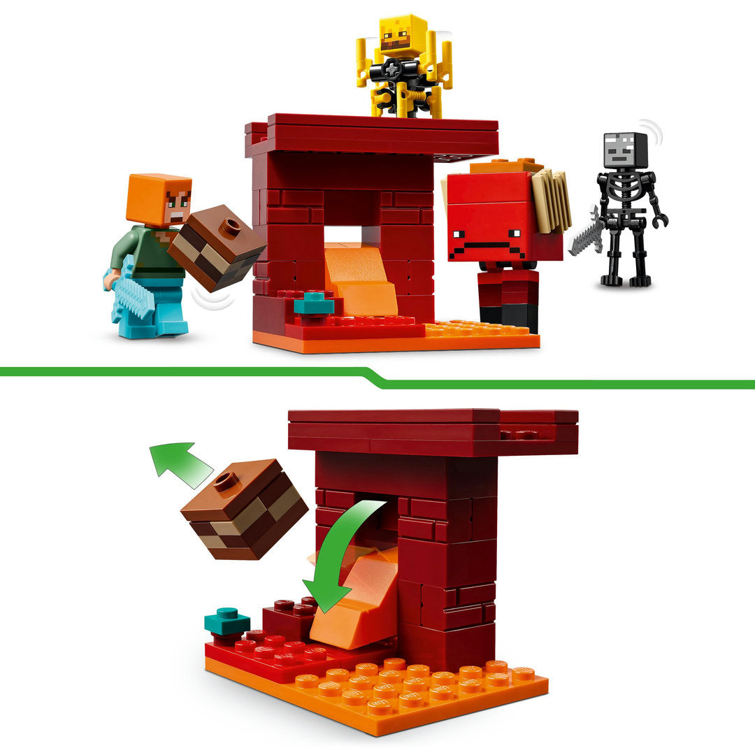 LEGO minecraft de lavastrijd in de nether