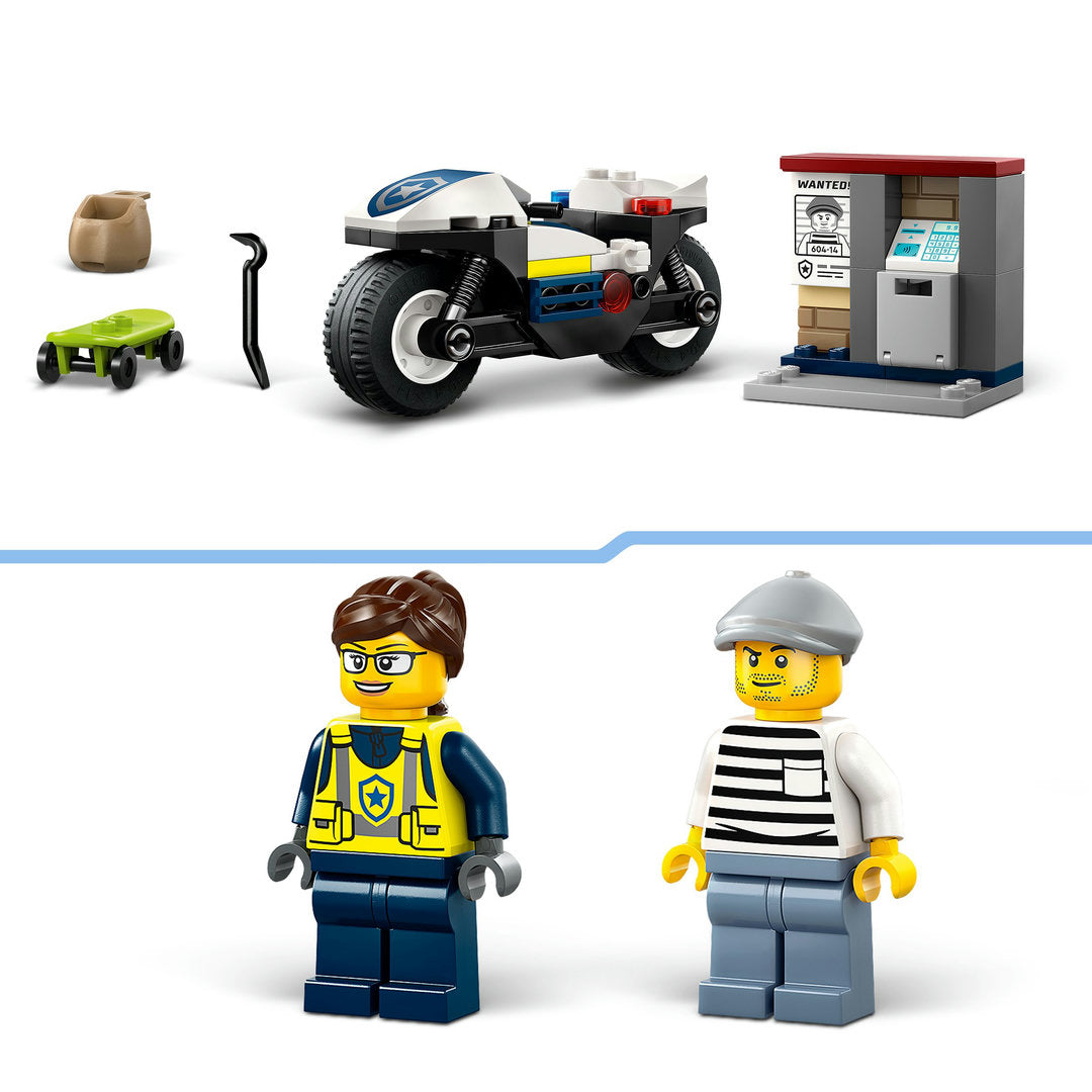 LEGO city achtervolging op politiemotor