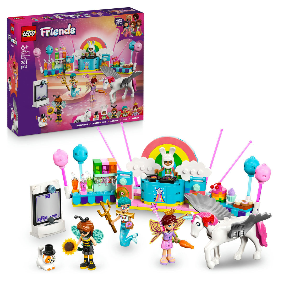 LEGO friends verkleedfeestje met eenhoorn en fee