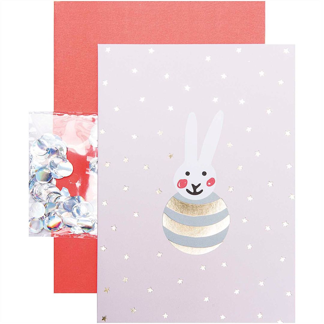 diy wenskaart - hello baby konijn | 99001.77.55 | 0