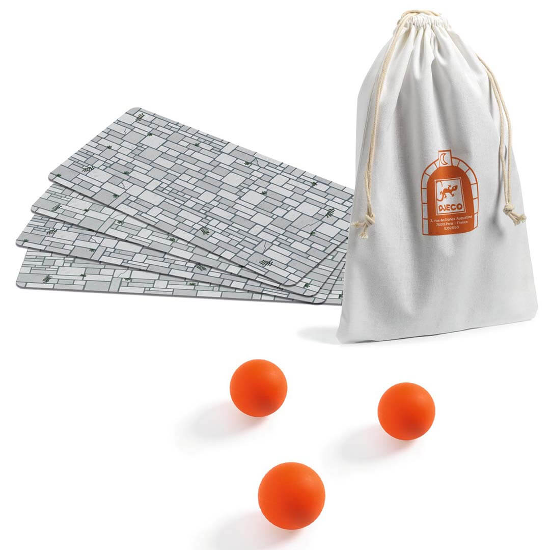 djeco 2 in 1 stapel- en kegelspel - castle rock | DJ02050 | 2