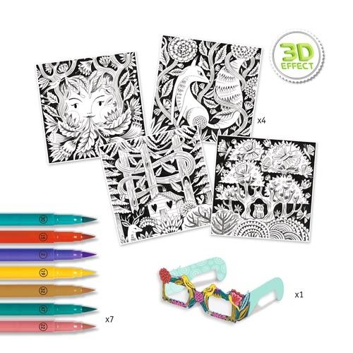 djeco 3D kleuren - fantasiebos | DJ08652 | 2