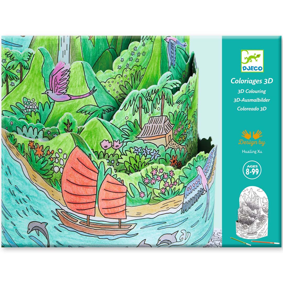 djeco 3D kleurplaat - on top of my island | DJ08744 | 0