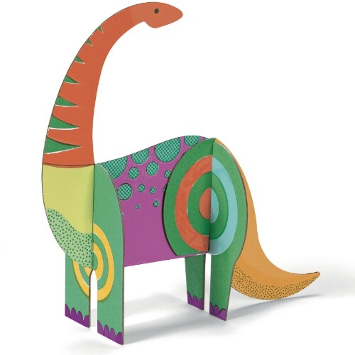 djeco 3D  kleurplaat speelfiguren - dinosaurussen | DJ08004 | 1