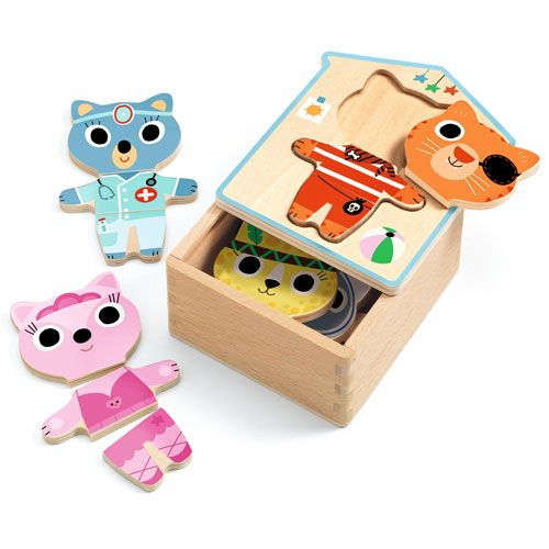 djeco aankleedmix puzzel (6x3st)  | DJ01678 | 1