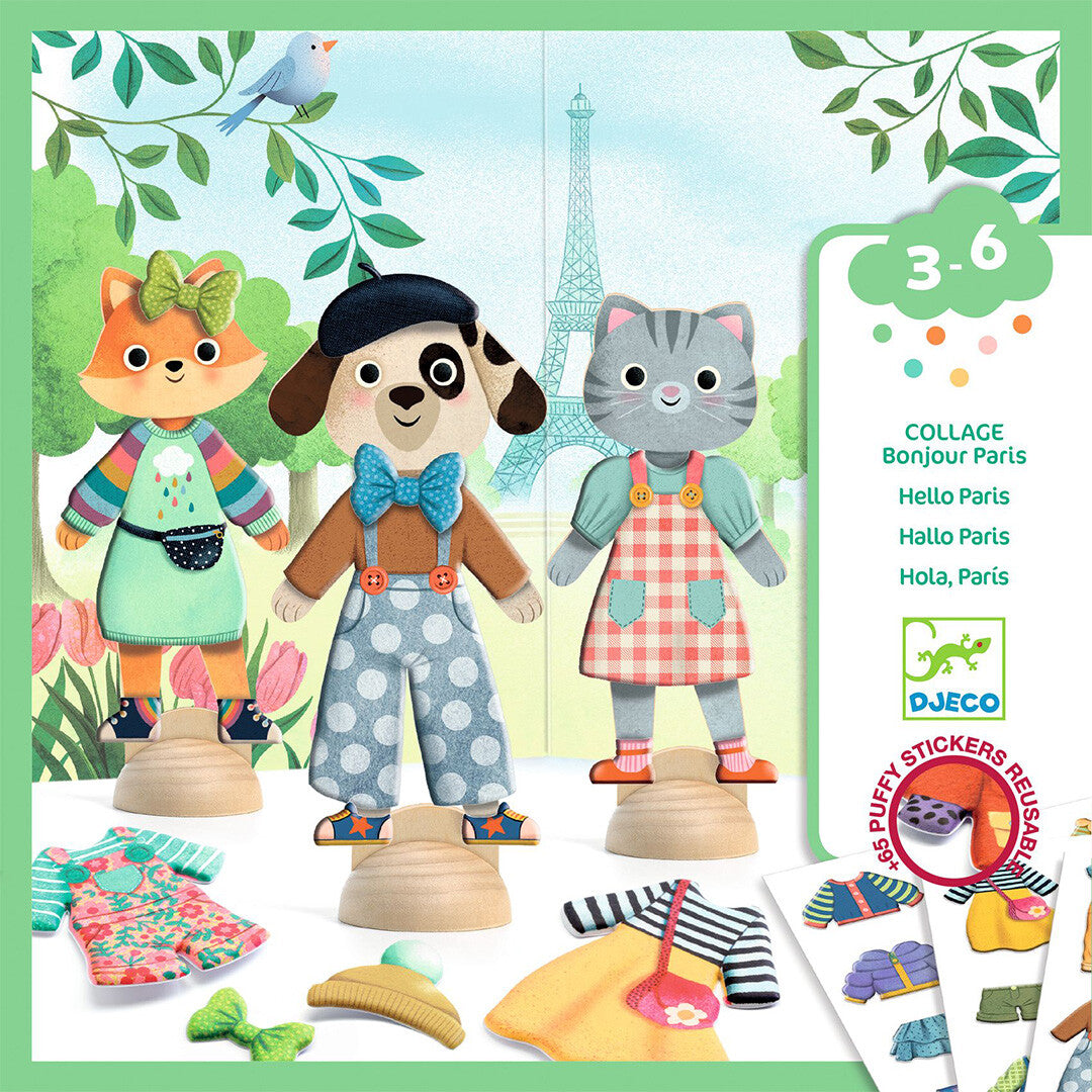 djeco aankleedpoppen bonjour paris | DJ09849 | 0