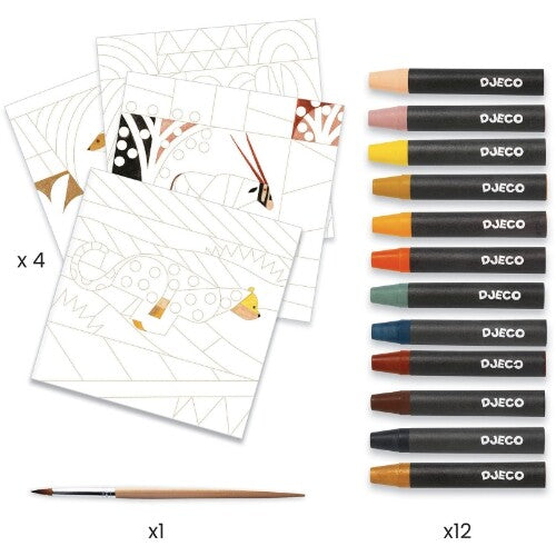 djeco aquarel abstracte dieren desert - paul klee | DJ09373 | 2