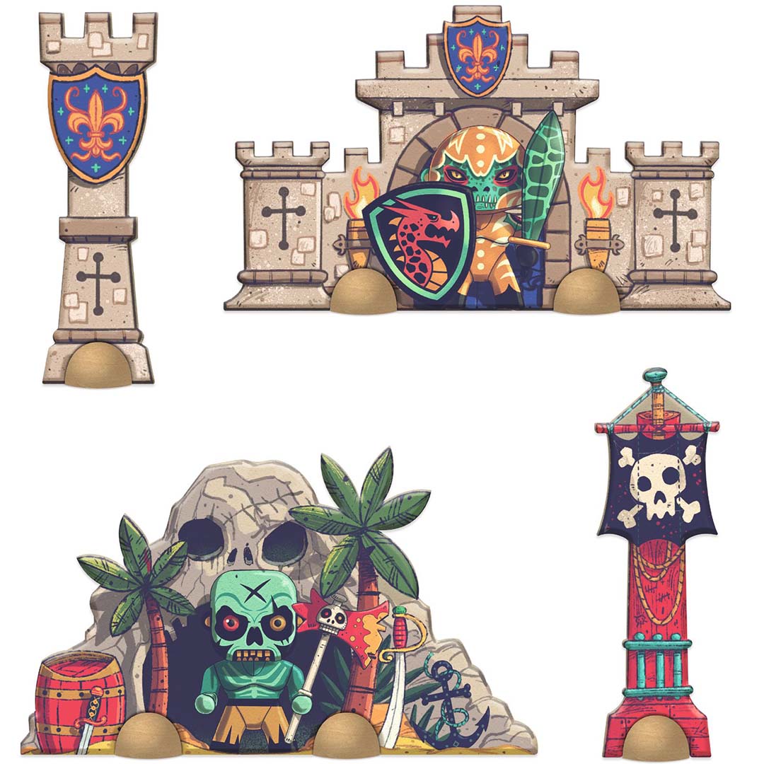 djeco arty toys - reuze puzzel - battle - 30st | DJ06847 | 2