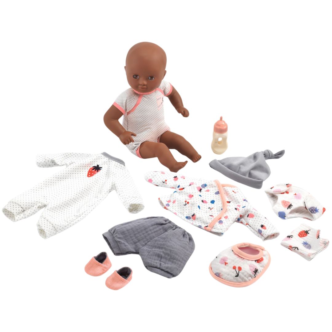 djeco babypop pomea kofferset - cerise - 32 cm | DJ07867 | 1