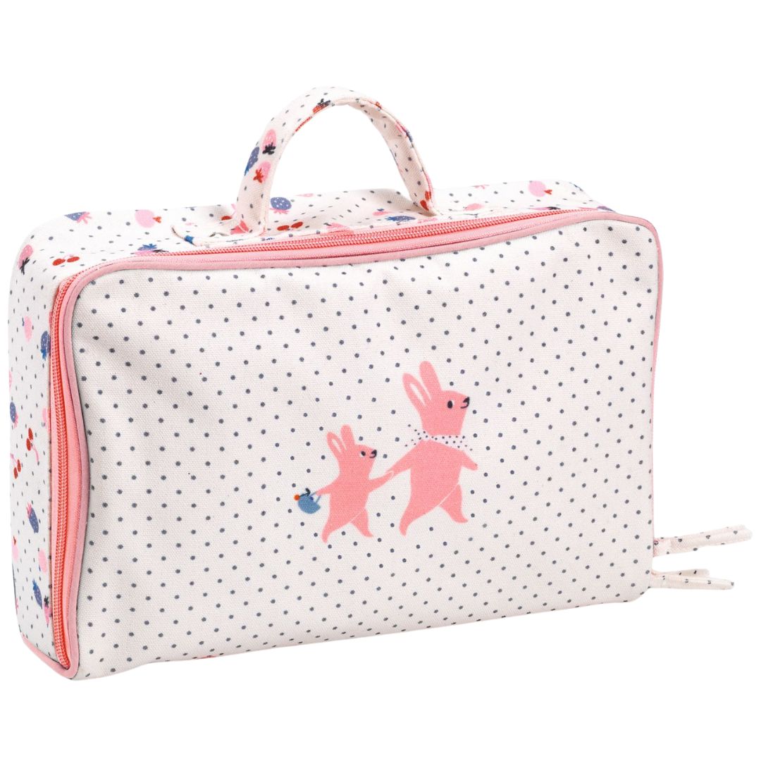 djeco babypop pomea kofferset - cerise - 32 cm | DJ07867 | 2