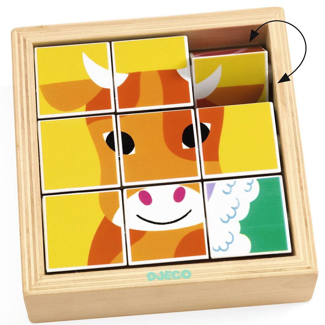 djeco blokpuzzel animoroll - 9st