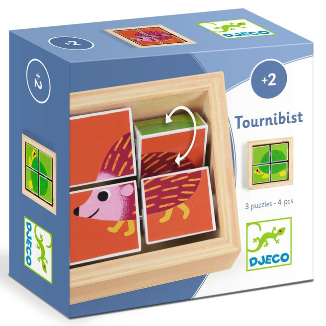 djeco blokpuzzel tournibist - 4st | DJ01956 | 4