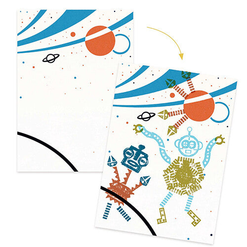 djeco creatief stempelen alien robots | DJ08740 | 2