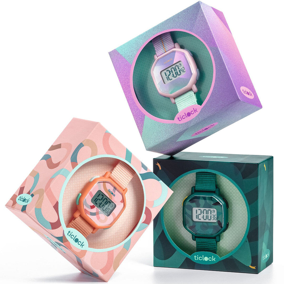 djeco digitaal kinderhorloge pastel volute | DD00453 | 1