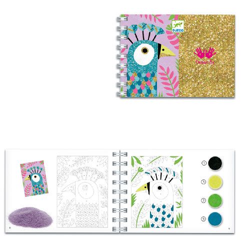 djeco gekleurd zand - oogverblindende vogels | DJ08663 | 6