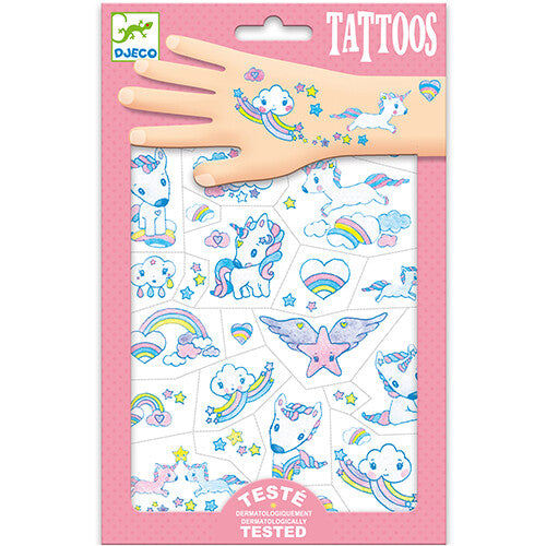 djeco glittertattoos - eenhoorns | DJ09575 | 0