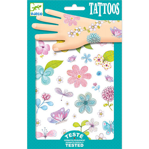 djeco glittertattoos - veldbloemen  | DJ09585 | 0