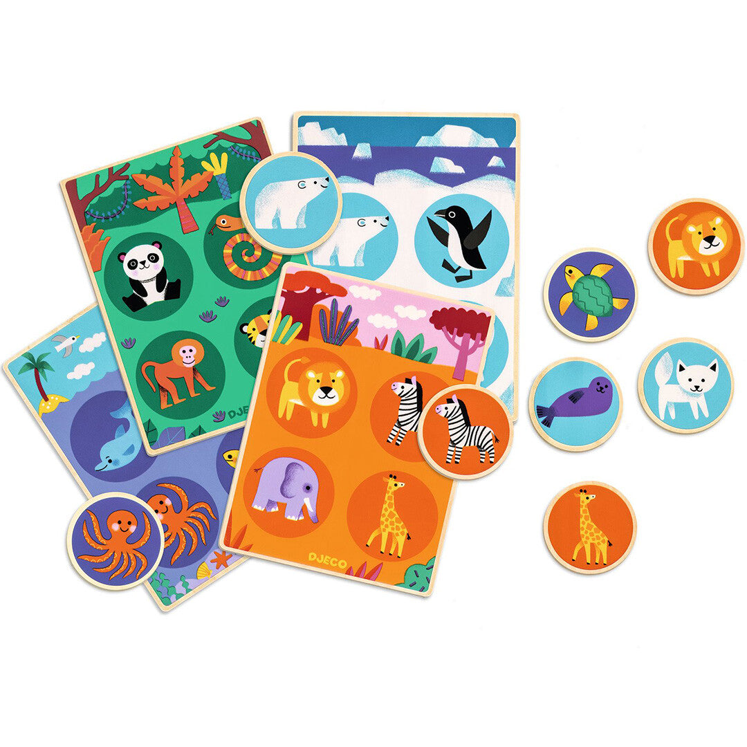 djeco houten bingo dieren | DJ01615 | 1