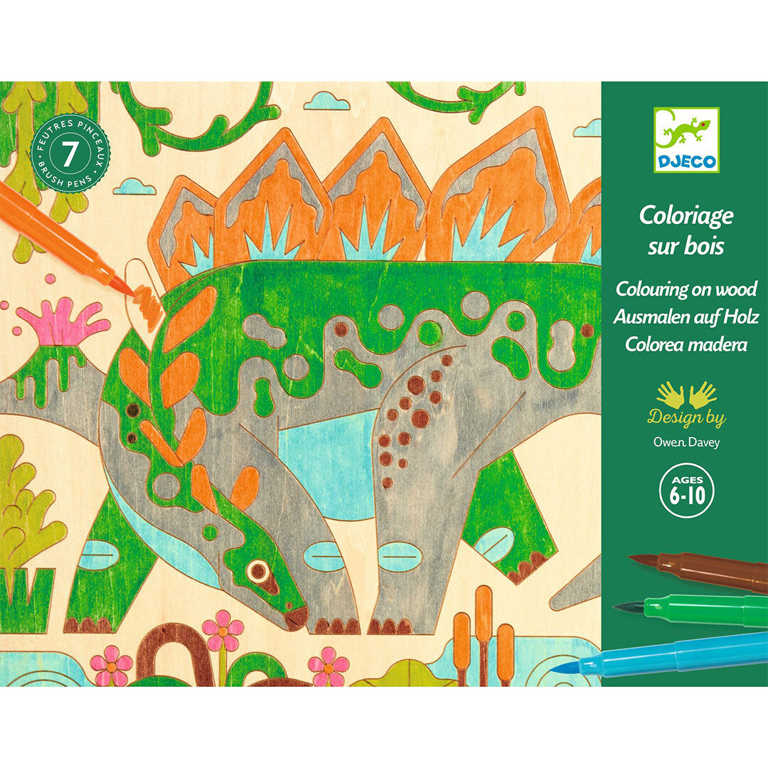 djeco houten kleurplaten dino world | DJ08739 | 0