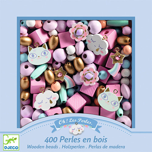 djeco houten kralen - regenboog