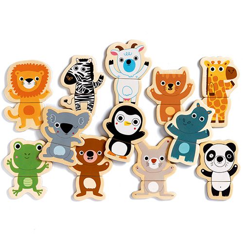 djeco houten magneten jungle (24st)  | DJ03118 | 1