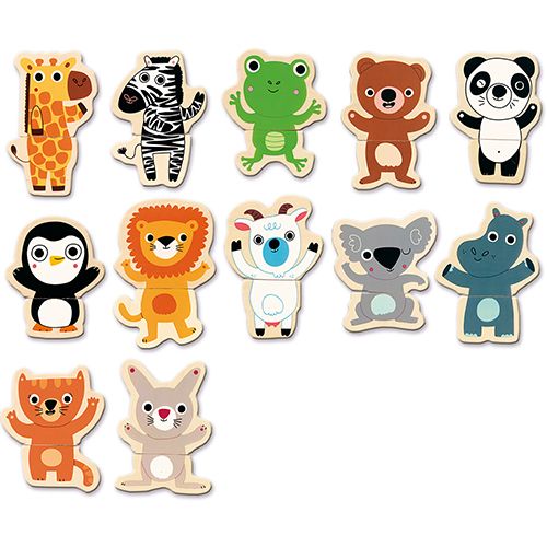 djeco houten magneten jungle (24st)  | DJ03118 | 3