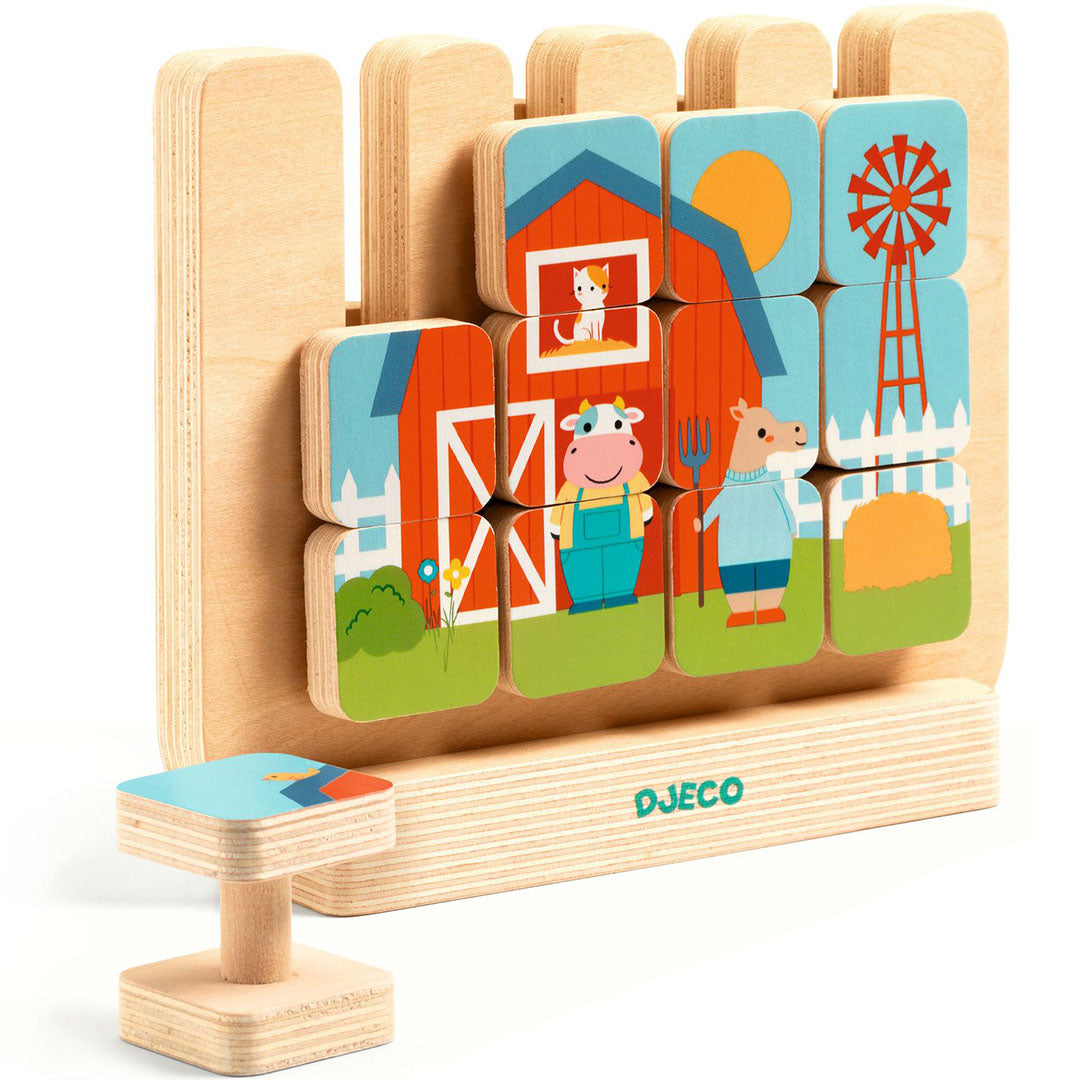 djeco houten puzzel casamix - 2x12st | DJ01618 | 0