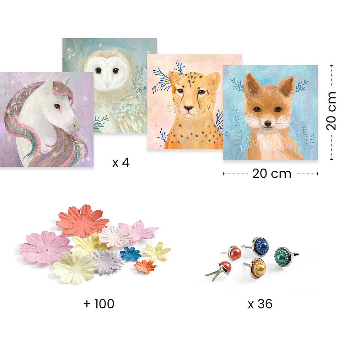 djeco knutselset 3D schilderijen - bloemen maken | DJ09454 | 3
